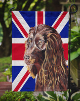 Boykin Spaniel with Engish Union Jack British Flag Flag Garden Size