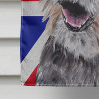 Border Terrier with Engish Union Jack British Flag Flag Canvas House Size SC9865CHF