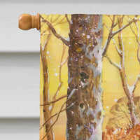 Springer Spaniel by Don Squires Flag Canvas House Size SDSQ0388CHF
