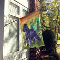 Schnauzer Flag Canvas House Size