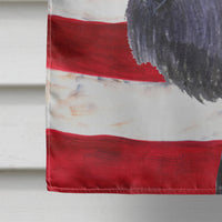USA American Flag with Schnauzer Flag Canvas House Size