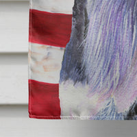 USA American Flag with Schnauzer Flag Canvas House Size