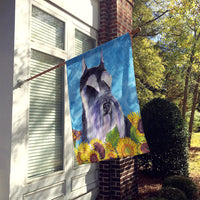 Schnauzer Flag Canvas House Size