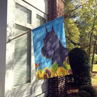 Schnauzer Flag Canvas House Size
