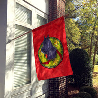Schnauzer Flag Canvas House Size