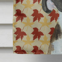 Boxer Brindle Fall Leaves Portrait Flag Canvas House Size