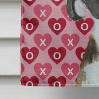 Boxer Hearts Love and Valentine's Day Portrait Flag Canvas House Size