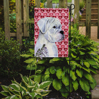 Boxer Hearts Love and Valentine's Day Portrait Flag Garden Size