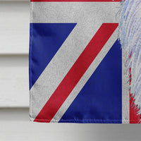 Borzoi with English Union Jack British Flag Flag Canvas House Size SS4917CHF