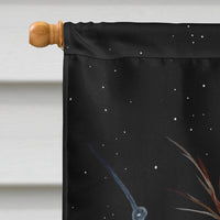 Snowman with Golden Retriever Flag Canvas House Size
