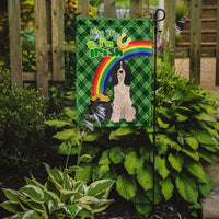 Black English Springer Spaniel St. Patrick's Day Flag Garden Size