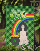 Black English Springer Spaniel St. Patrick's Day Flag Garden Size