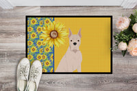 Summer Sunflowers White Boxer Indoor or Outdoor Mat 24x36