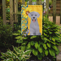 Summer Sunflowers Silver Labrador Retriever Flag Garden Size