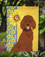 Summer Sunflowers Standard Red Poodle Flag Garden Size