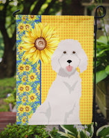 Summer Sunflowers Standard White Poodle Flag Garden Size