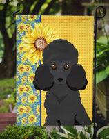 Summer Sunflowers Toy Black Poodle Flag Garden Size