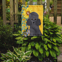 Summer Sunflowers Toy Grey Poodle Flag Garden Size