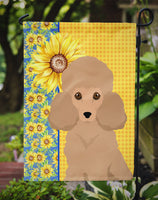 Summer Sunflowers Toy Apricot Poodle Flag Garden Size