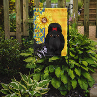 Summer Sunflowers Black Shih Tzu Flag Garden Size