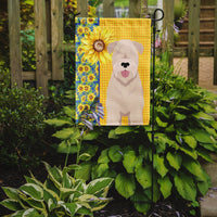 Summer Sunflowers Soft Coated Wheaten Terrier Flag Garden Size