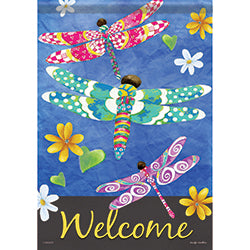 Carson Dancing Dragonflies 46933 Carson Garden Flag 12.5" x 18" '46933 Flags