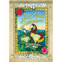 Carson 5 O'Clock Parrots 49256  Carson Garden Flag 12.5" x 18" '49256 Flags