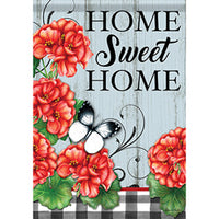Carson Buffalo Plaid Geraniums 49513 Carson Garden Flag 12.5" x 18" '49513 Flags