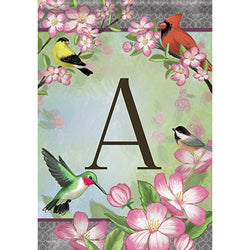 Carson Songbird Monogram A 49655 Carson Garden Flag 12.5" x 18" '49655 Flags