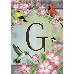 Carson Songbird Monogram G 49661 Carson Garden Flag 12.5" x 18" '49661 Flags