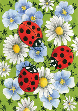 FLOWERS & LADYBUGS FLAG