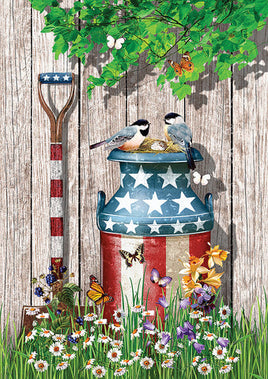 CHICKADEE GARDEN FLAG