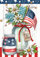 PATRIOTIC MASON JARS FLAG