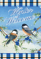 Custom Decor Winter Chickadees 4419 Decorative Flag 4419FL Flags