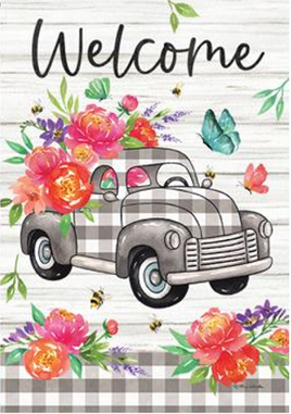 Gingham Truck 4560 Decorative Flag
