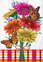 Gerbera Plaid 4585 Decorative Flag