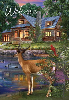Deer Cabin  4841  Decorative Flag