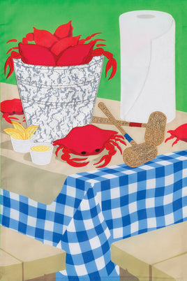 AppliqueCrab Picnic  4915  Decorative Flag