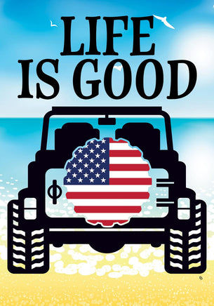 Beach Jeep  4928  Decorative Flag