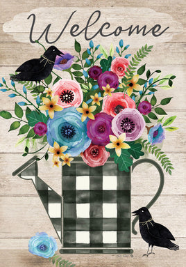 Gingham Watering Can  4930  Decorative Flag