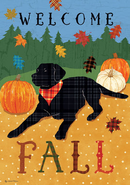 Pumpkins & Lab  4940  Decorative Flag