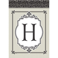 Carson Timeless Details Monogram H 49695 Carson Garden Flag 12.5" x 18" '49695 Flags