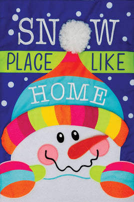 AppliqueSnowplace Snowman  5008  Decorative Flag