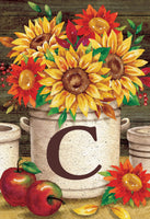 Sunflower Crock  C  5015  Decorative Flag