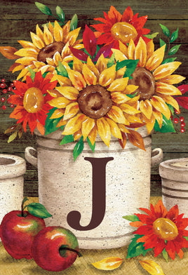 Sunflower Crock  J  5021  Decorative Flag