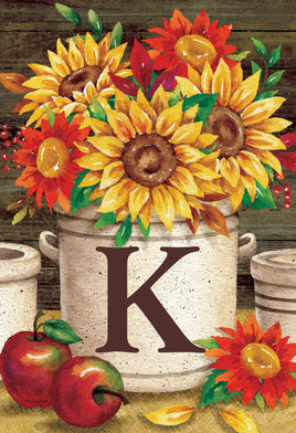 Sunflower Crock  K  5022  Decorative Flag