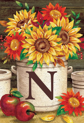 Sunflower Crock  N  5025  Decorative Flag