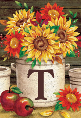 Sunflower Crock  T  5029  Decorative Flag