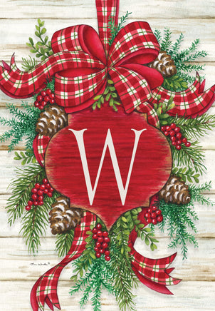 Christmas ornaments monogram S garden flag