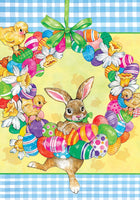 Bunny Wreath  5073  Decorative Flag